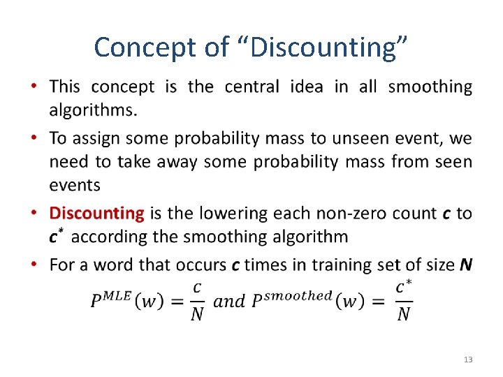 Concept of “Discounting” • 13 