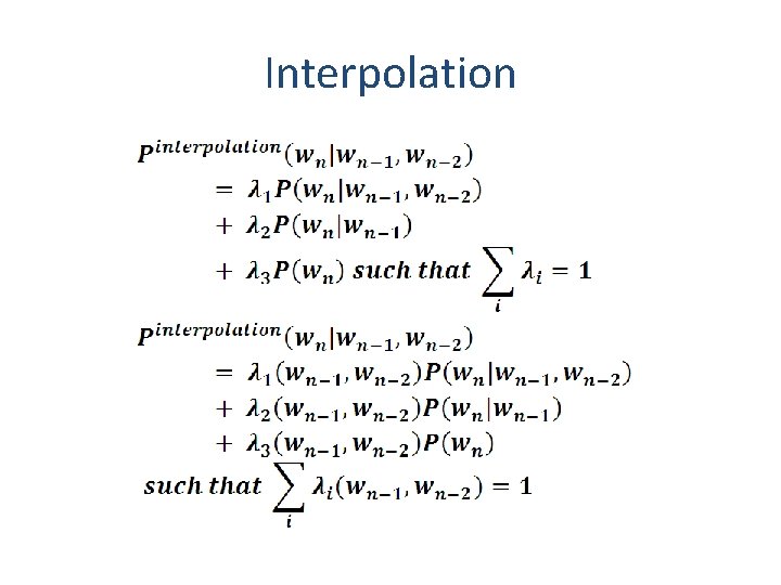 Interpolation 