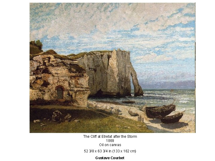 The Cliff at Etretat after the Storm 1869 Oil on canvas 52 3/8 x