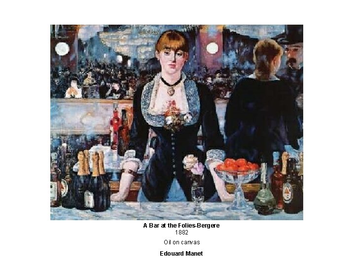 A Bar at the Folies-Bergere 1882 Oil on canvas Edouard Manet 