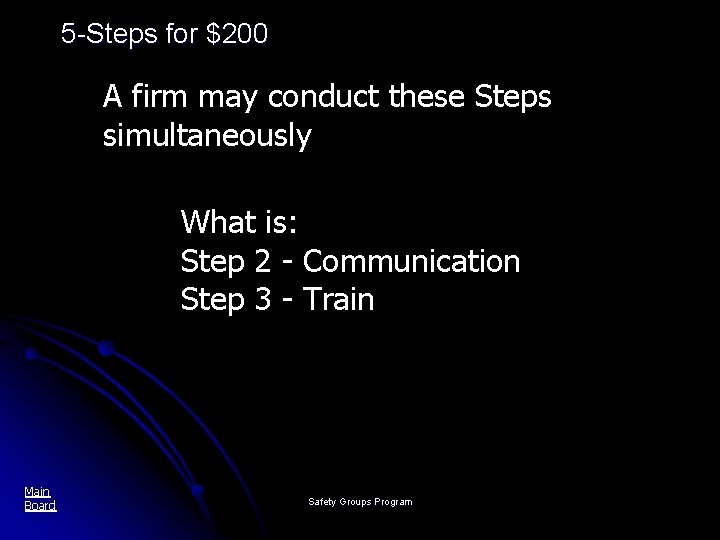 5 -Steps for $200 A firm may conduct these Steps simultaneously What is: Step