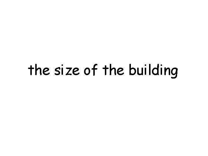 the size of the building 