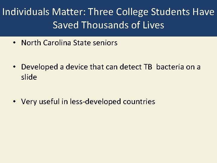 Individuals Matter: Three College Students Have Saved Thousands of Lives • North Carolina State