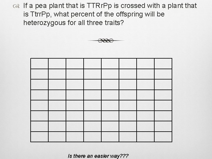  If a pea plant that is TTRr. Pp is crossed with a plant