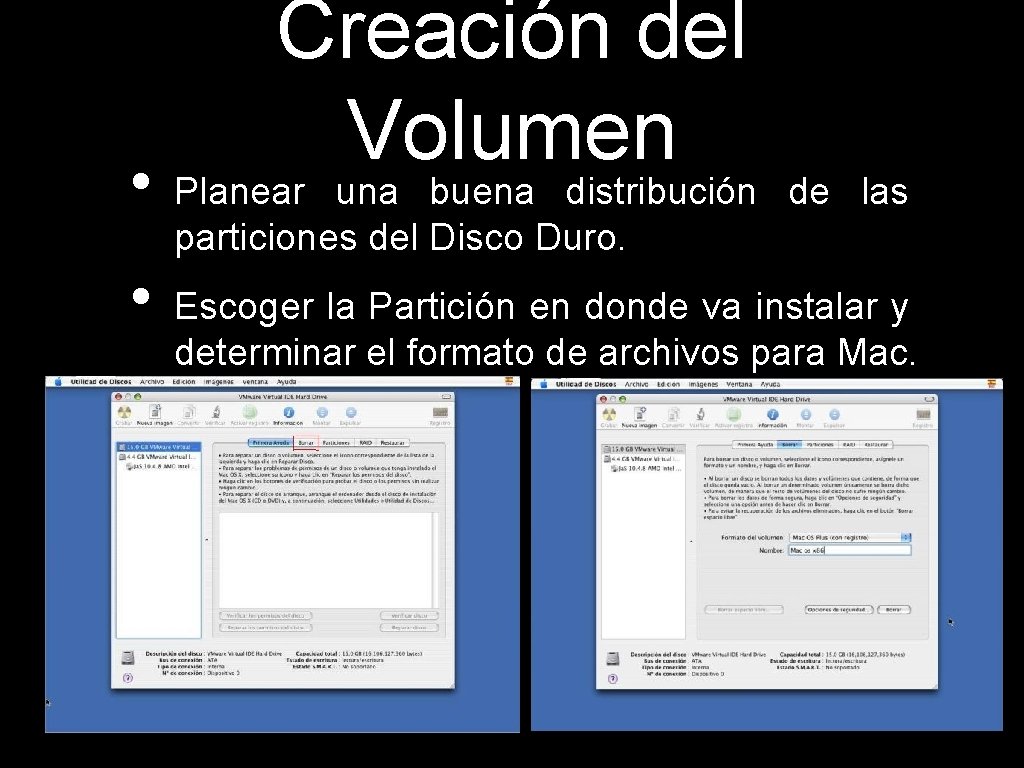  • • Creación del Volumen Planear una buena distribución de las particiones del