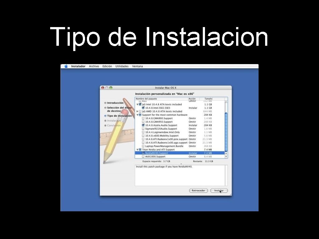 Tipo de Instalacion 