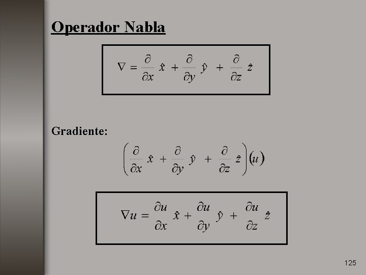 Operador Nabla Gradiente: 125 