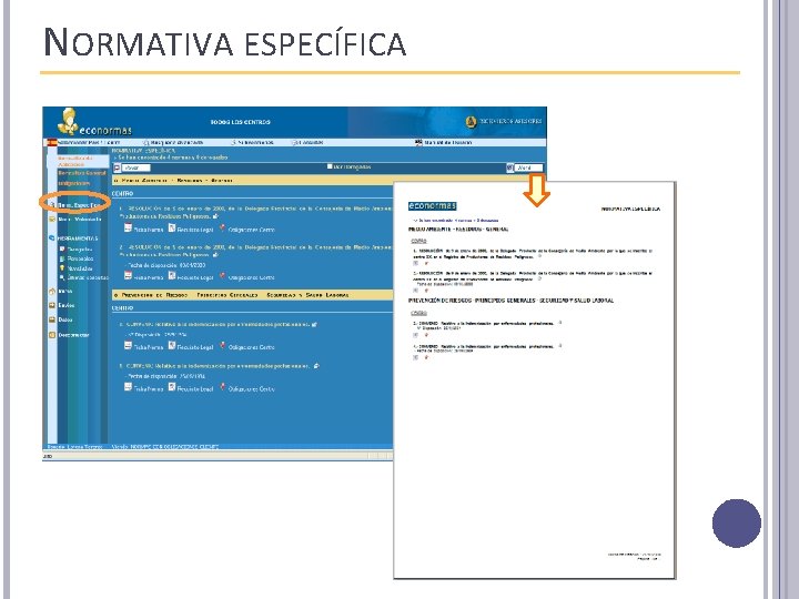 NORMATIVA ESPECÍFICA 