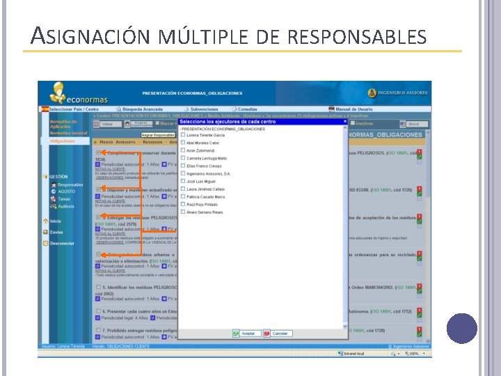 ASIGNACIÓN MÚLTIPLE DE RESPONSABLES 