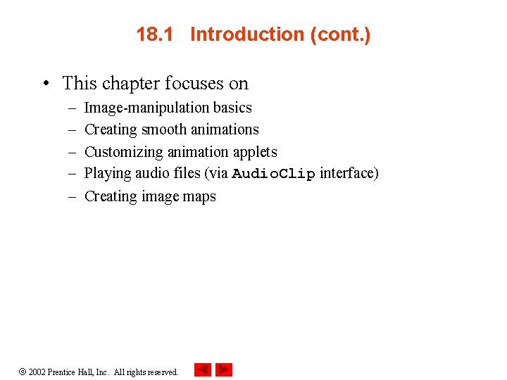 18. 1 Introduction (cont. ) • This chapter focuses on – – – Image-manipulation 18. 1 Introduction (cont. ) • This chapter focuses on – – – Image-manipulation