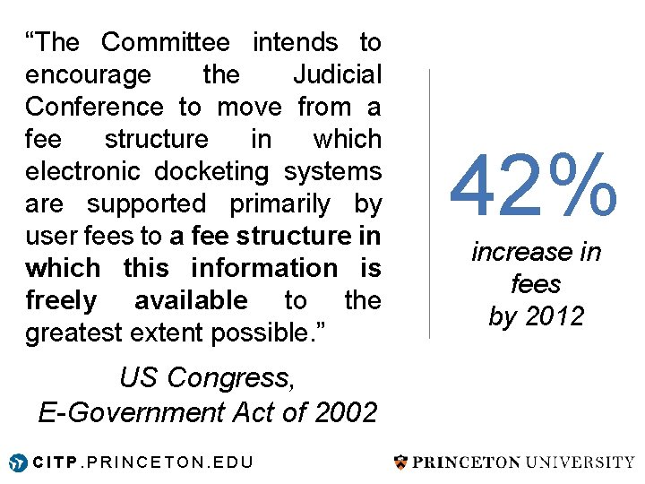 “The Committee intends to encourage the Judicial Conference to move from a fee structure “The Committee intends to encourage the Judicial Conference to move from a fee structure