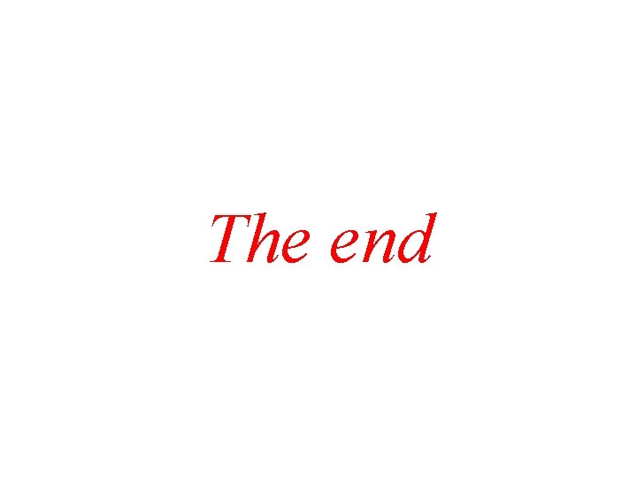 The end 