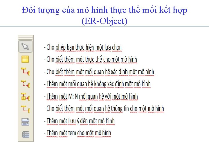 Đối tượng của mô hình thực thể mối kết hợp (ER-Object) 