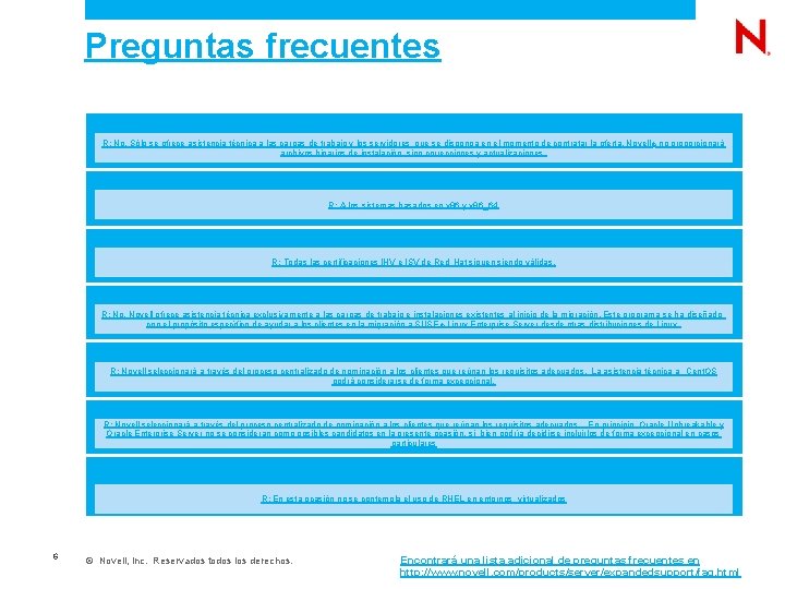  Preguntas frecuentes P: ¿Ofrece esta oferta cobertura a instalaciones nuevas de servidores de