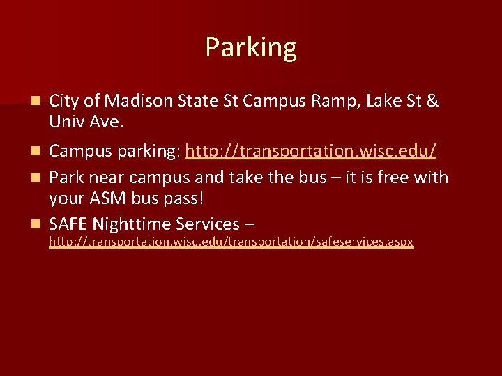 Parking City of Madison State St Campus Ramp, Lake St & Univ Ave. n