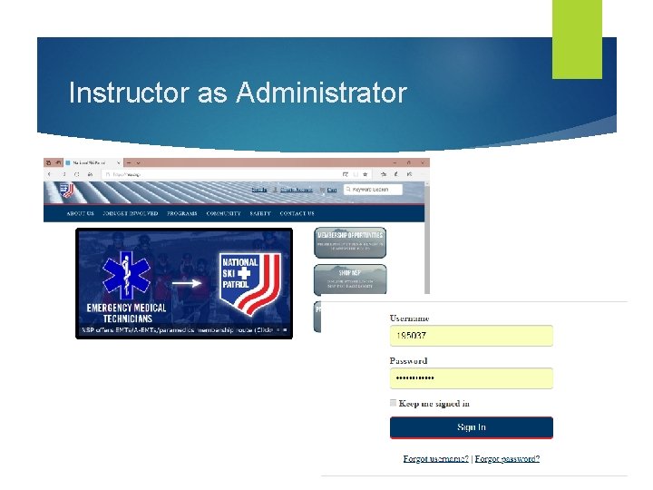 Instructor as Administrator 