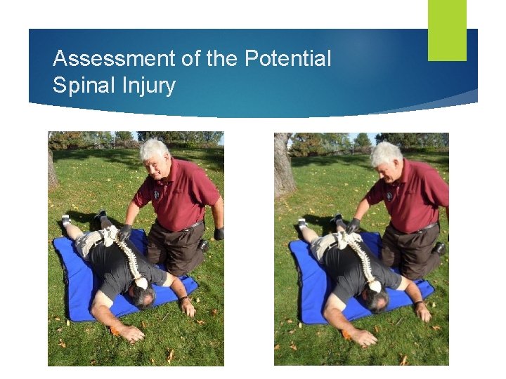 Assessment of the Potential Spinal Injury 