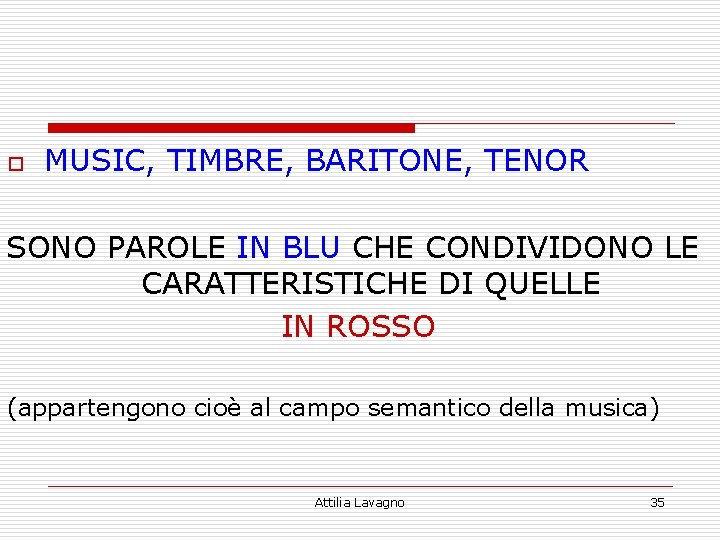 o MUSIC, TIMBRE, BARITONE, TENOR SONO PAROLE IN BLU CHE CONDIVIDONO LE CARATTERISTICHE DI