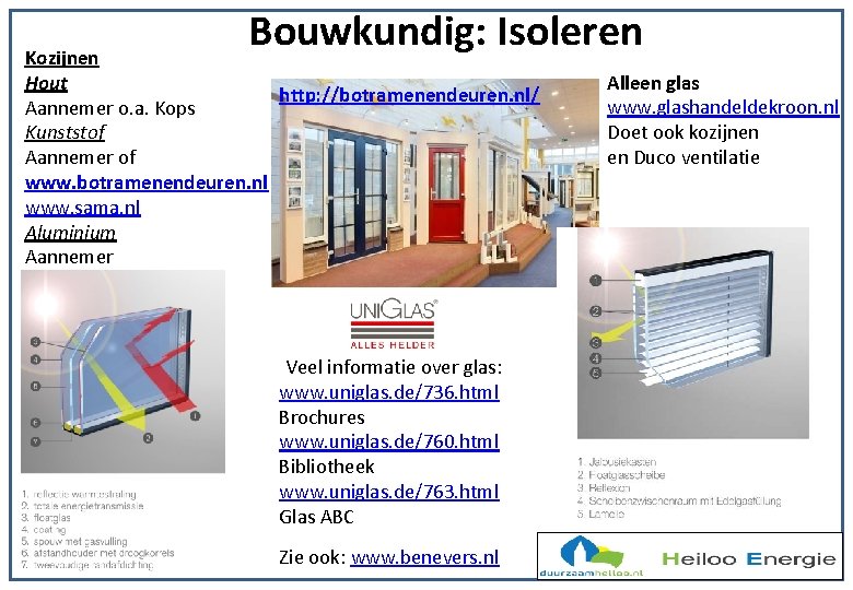 Bouwkundig: Isoleren Kozijnen Hout http: //botramenendeuren. nl/ Aannemer o. a. Kops Kunststof Aannemer of