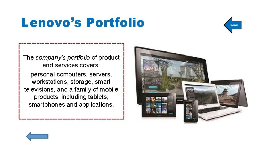Lenovo’s Portfolio The company’s portfolio of product and services covers: personal computers, servers, workstations, Lenovo’s Portfolio The company’s portfolio of product and services covers: personal computers, servers, workstations,