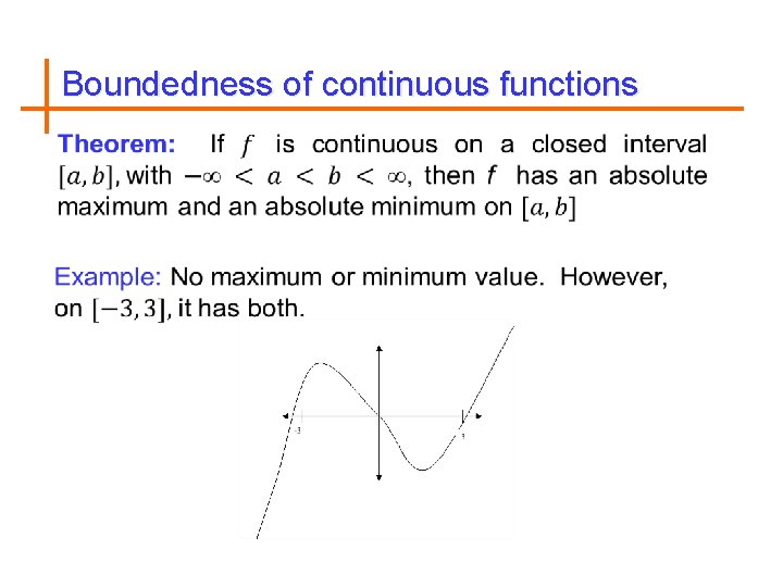 Boundedness of continuous functions 