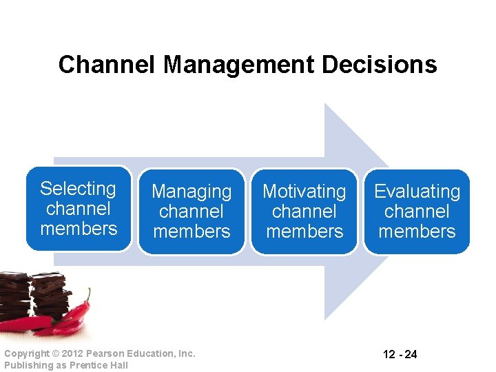 Channel Management Decisions Selecting channel members Managing channel members Copyright © 2012 Pearson Education,