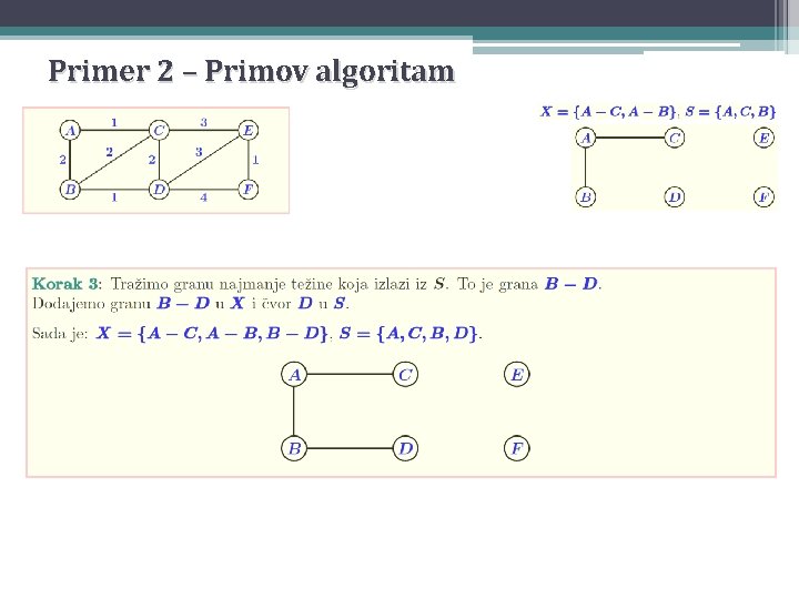 Primer 2 – Primov algoritam 