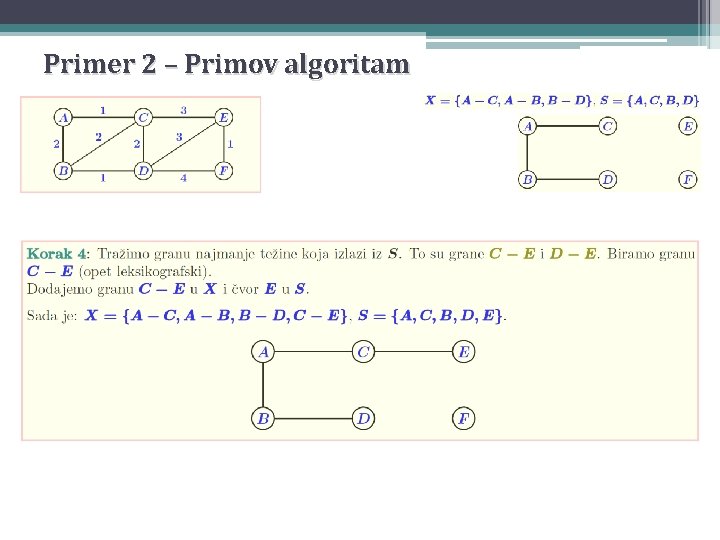 Primer 2 – Primov algoritam 