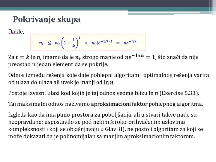 Pokrivanje skupa • 