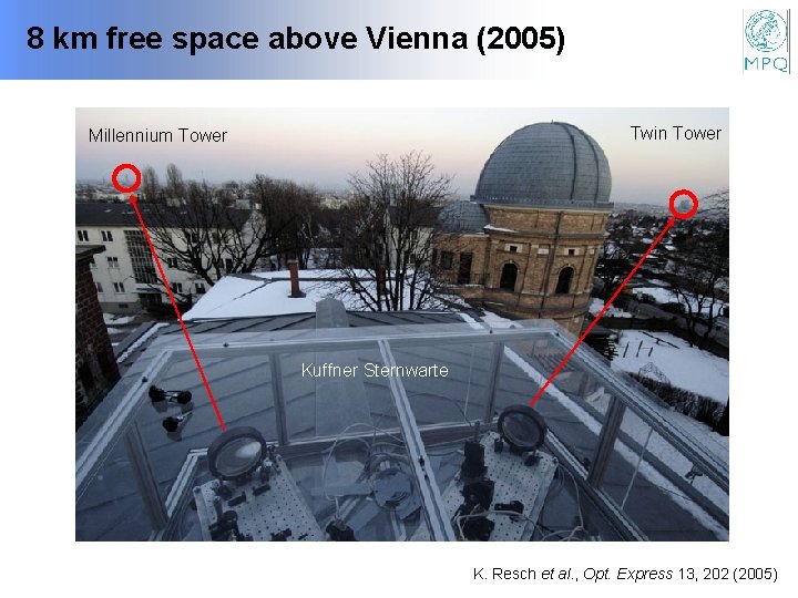 8 km free space above Vienna (2005) Twin Tower Millennium Tower Kuffner Sternwarte K.