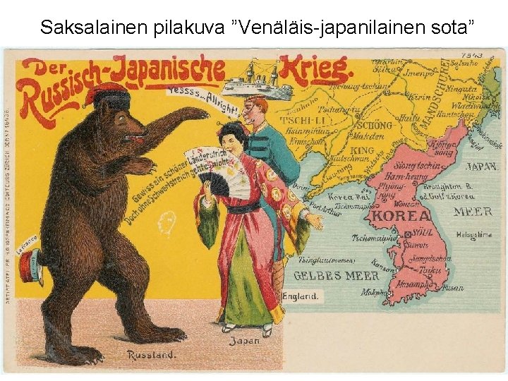 Saksalainen pilakuva ”Venäläis-japanilainen sota” 