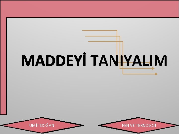 MADDEYİ TANIYALIM ÜMİTDOĞAN FEN FENVE VETEKNOLOJİ 