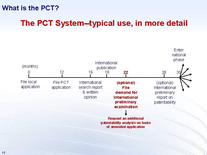 What is the PCT? The PCT System--typical use, in more detail (months) 0 12