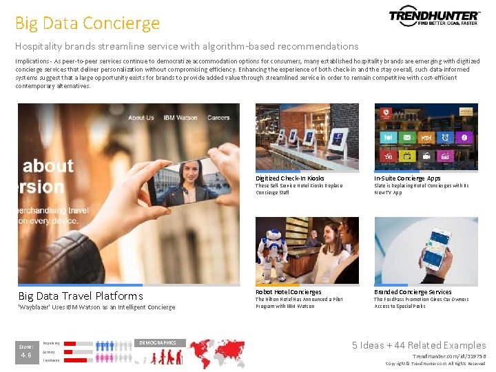 Big Data Concierge Hospitality brands streamline service with algorithm-based recommendations Implications - As peer-to-peer Big Data Concierge Hospitality brands streamline service with algorithm-based recommendations Implications - As peer-to-peer