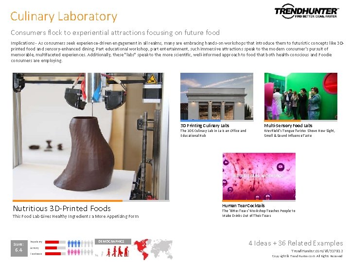 Culinary Laboratory Consumers flock to experiential attractions focusing on future food Implications - As Culinary Laboratory Consumers flock to experiential attractions focusing on future food Implications - As