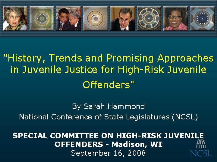 "History, Trends and Promising Approaches in Juvenile Justice for High-Risk Juvenile Offenders" By Sarah