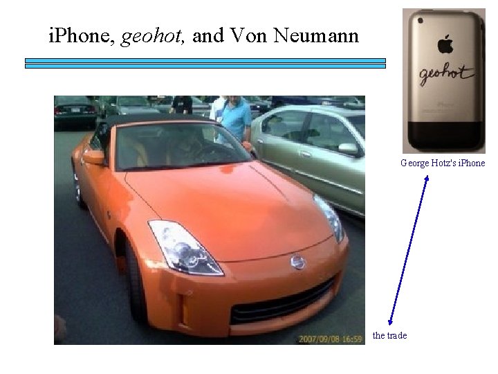 i. Phone, geohot, and Von Neumann George Hotz's i. Phone the trade 
