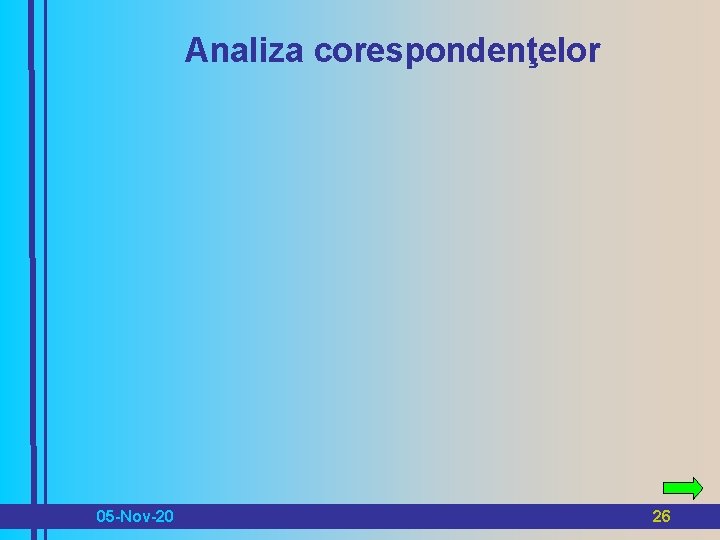 Analiza corespondenţelor 05 -Nov-20 26 