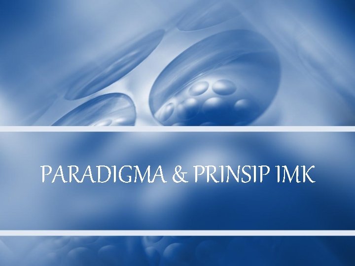 PARADIGMA & PRINSIP IMK 