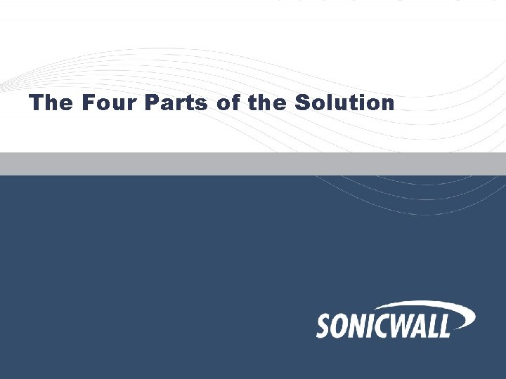 The Four Parts of the Solution 