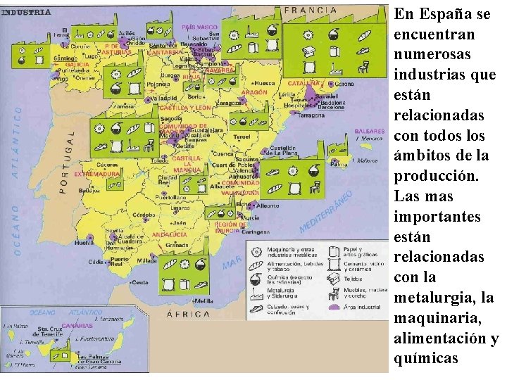 En España se encuentran numerosas industrias que están relacionadas con todos los ámbitos de