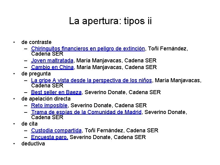 La apertura: tipos ii • • • de contraste – Chiringuitos financieros en peligro