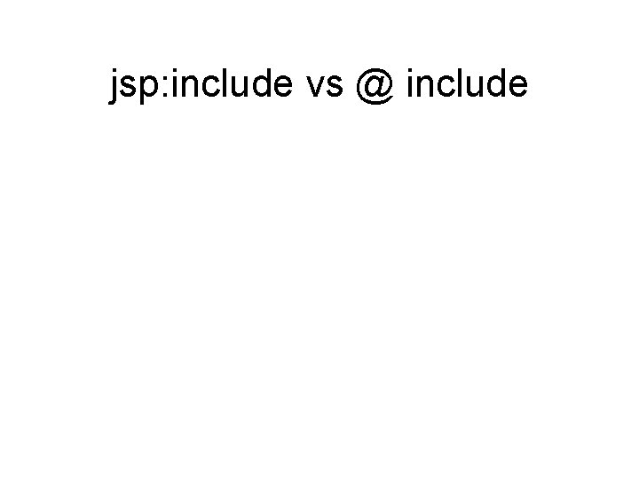 jsp: include vs @ include 
