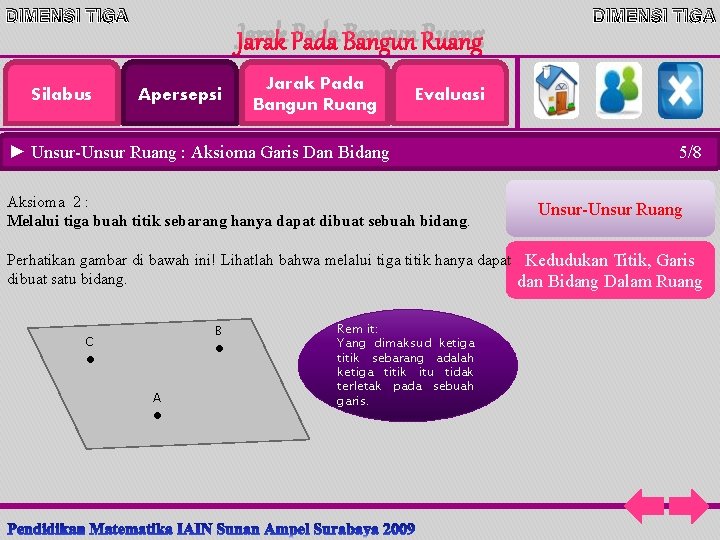 Bahan ajar dimensi tiga