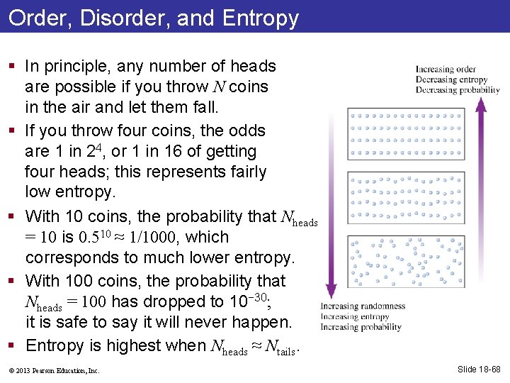 Order, Disorder, and Entropy § In principle, any number of heads are possible if