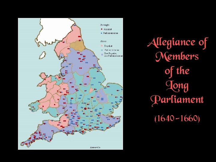 Allegiance of Members of the Long Parliament (1640 -1660) 