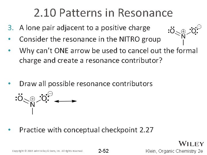 2. 10 Patterns in Resonance 3. A lone pair adjacent to a positive charge