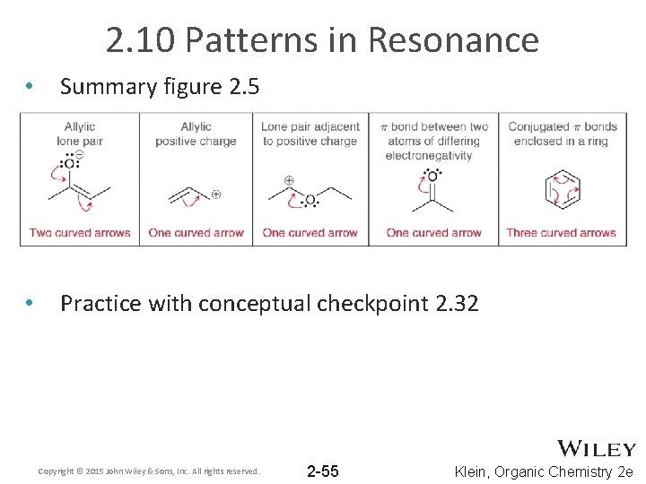 2. 10 Patterns in Resonance • Summary figure 2. 5 • Practice with conceptual