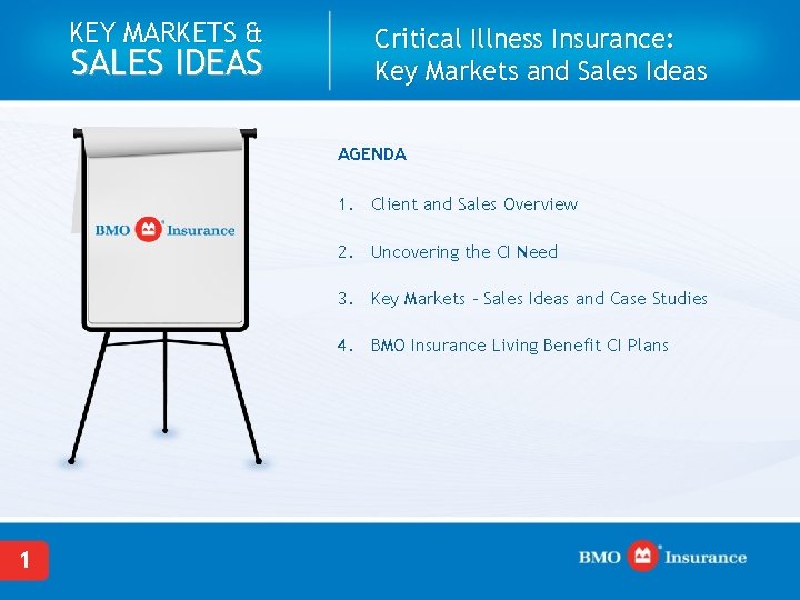 KEY MARKETS & SALES IDEAS Critical Illness Insurance: Key Markets and Sales Ideas AGENDA