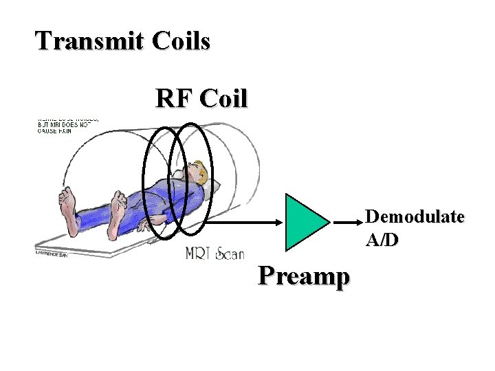 Transmit Coils RF Coil Demodulate A/D Preamp 